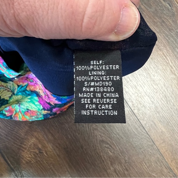 🆕 HD in Paris Front Pockets Tropicalist Shift Dress SZ LG - Picture 8 of 8